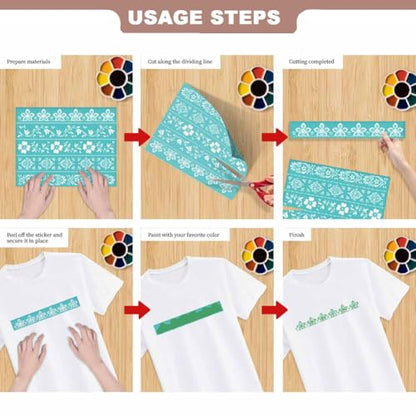 2 Sheets Cat Silk Screen Stencils, Interesting Cats Painting Stencils Templates Reusable Self-Adhesive Silk Screen Printing for Wall Border Wood Fabric Home Craft Decor - style: Interesting Cats