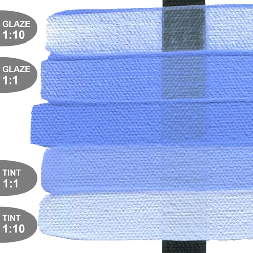 GOLDEN Fluid Acrylics, Light Ultramarine Blue, 1 fl. oz. Bottle, Professional Acrylic Paint, Opaque