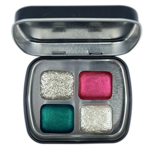 IUILE Handmade Watercolor Paints - Jingle Bell Half Pan Set (4 colors) - color: Jingle Bell