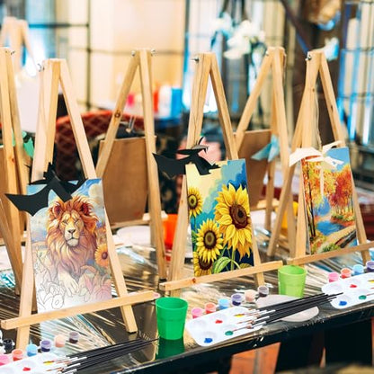 Dinifee 6 Pack Pre Drawn Canvas for Painting Pre Printed Canvas Kit 8 x 10 Inch Stretched Cotton Paint and Sip Set for Adults Couple Party Graduation Summer Date Night(Mixed Style) - style: Mixed Style