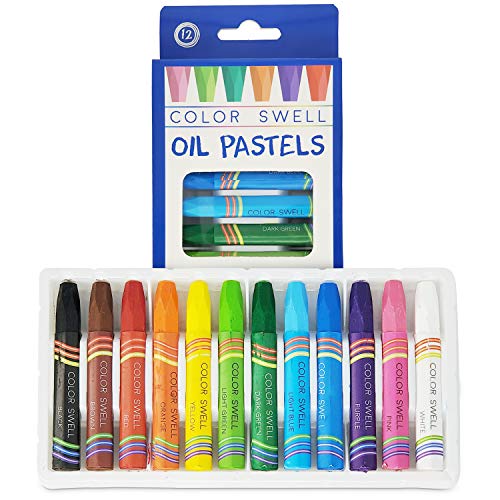 Color Swell Pastel Pack of 12 Count Vibrant Colors Teacher Quality Durable for Families Class Party Favors… - size: 1 Pack | 12 Oil Pastels
