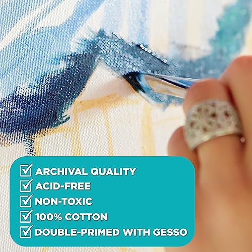 Horizon Group USA Painting Panel Stretched Canvas, 11" x 14", Pack of 8 - size: 11" x 14", Pack of 8, style: Stretched Canvas