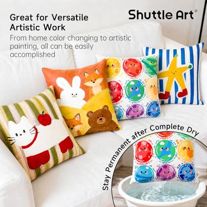 Shuttle Art Fabric Medium, 69 oz /2040ml Professional Textile Medium with Pump for Fabric Painting, Improve Acrylic & Fabric Paint Adhesion, Softness, Vibrancy, Prevent Fading, Ideal for T-Shirts,Shoes,Jeans,Bags - size: 69 Fl Oz (Pack of 1)