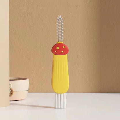 3 in 1 Multifunctional Cup Lid Cleaner, Crevice Cleaning Brush Set for Baby Bottle and Tight Spaces - color: C1