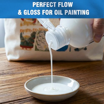Falling in Art 8 Oz Professional Fabric Paint Medium for Fabric Painting, Acrylic Fabrics Medium for T-Shirts, Bags, and DIY Projects