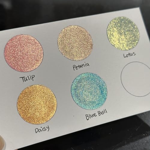 IUILE Handmade Watercolor Paints - Flower Field Half Pan Set (5 colors) - color: Flower Field