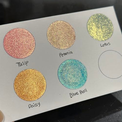 IUILE Handmade Watercolor Paints - Flower Field Half Pan Set (5 colors) - color: Flower Field
