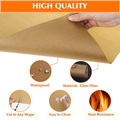 Teflon Sheet for Heat Press, 15 Pack Selizo Heat Transfer Cover Paper Heat Resistant Transfer Protector Sheets for Cricut Iron HTV Vinyl, Sublimation, Baking and Craft - color: 15 Pack