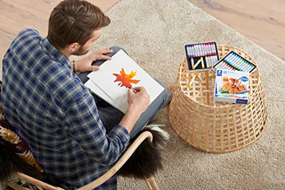 Staedtler Karat Studio Quality Oil Pastels Set of 12 Color-Intensive Colors in Heavy-Duty Cardboard Storage Case (2420C12)