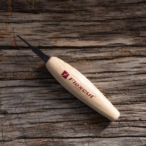 Flexcut Wood Carving Chisels | Micro Chisel, 1/16 Inch (1.5 mm) | Razor Sharp 1095 High Carbon Steel Cutting Blade for Miniature and Fine Detail Work | Ash Hardwood Handle | MT11 | Made in the U.S.A. - size: 1.5mm Micro Chisel