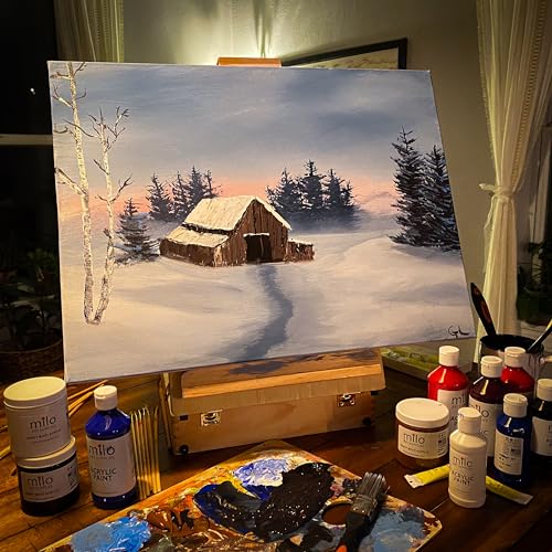 milo Stretched Artist Canvas | 18x24 inches | 4 Pack | 1.5” inch Thick Gallery Profile | 11 oz Primed Large Canvases for Painting, Ready to Paint Art Supplies for Acrylic, Oil - size: 18" x 24" Pack of 4