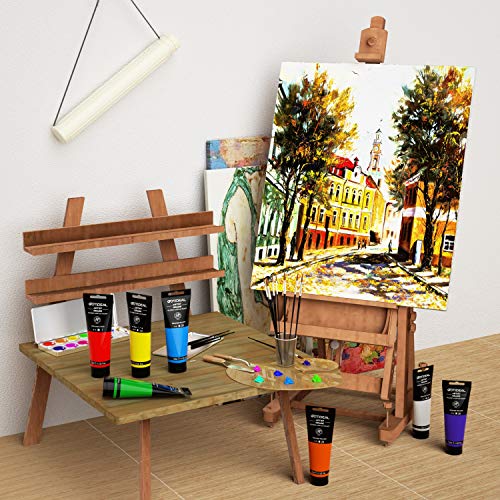 GOTIDEAL Acrylic Paint Titanium White Tubes(120ml, 4.1 oz) Non Toxic Non Fading,Rich Pigments for Painters, Adults & Kids, Ideal for Canvas Wood Clay Fabric Ceramic Craft Supplies (Titanium White) - color: Titanium White, style: Regular