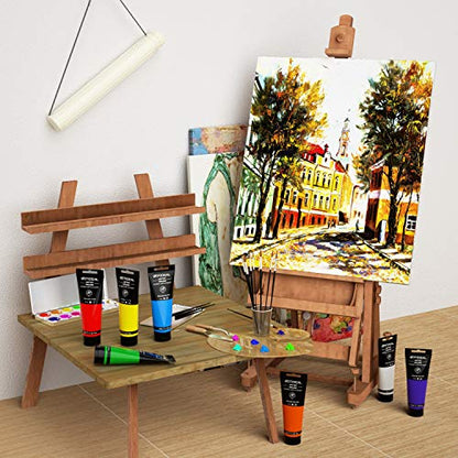 GOTIDEAL Acrylic Paint Titanium White Tubes(120ml, 4.1 oz) Non Toxic Non Fading,Rich Pigments for Painters, Adults & Kids, Ideal for Canvas Wood Clay Fabric Ceramic Craft Supplies (Titanium White) - color: Titanium White, style: Regular