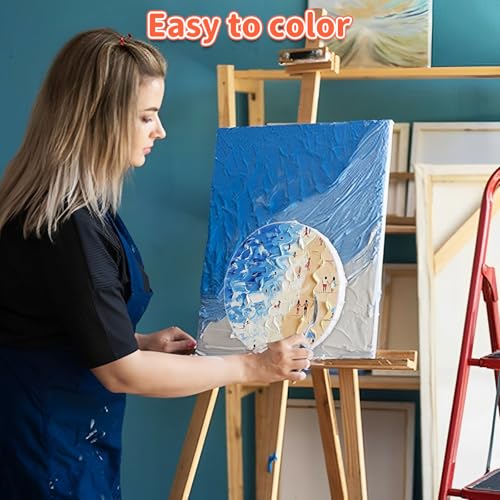 JMIATRY 10PCS Round Canvases for Painting 8 Inch, Circle Canvas Boards | 16mm Thick, Blank Circle Canvas Panels, Pre-Stretched, Cotton, White Canvas Board for Oil, Acrylic, Gouache, Crafts