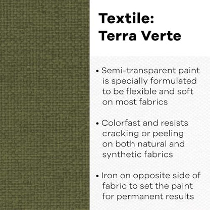 Textile Color Paint Terre VERT - color: Terre Verte, size: 8 Fl Oz (Pack of 1)