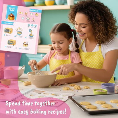 BSCOOL - Drawing, Coloring & Activity Book: Play and Bake with Stickers, Guides and Recipes. Dress Up Your Cake Design for Kids 5 and Up.Gift for Girls - color: Play and Bake Activity Book