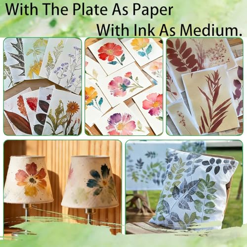 Gel Printing Plate Kit 2 - 5x7" & 8x10" Reusable Gelli Plates for Mono printing, Art Printmaking, Card Making & Scrapbooking - Eco-Friendly, Easy to Clean, Complete Starter Set with Tools