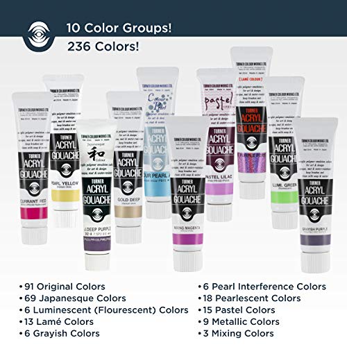 Turner Colour Works Acryl Gouache Artist Acrylic Paint - Single 40 ml Tube - Carmine - color: Carmine, style: 40ml