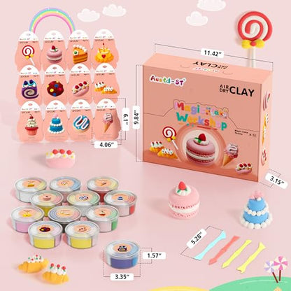 Aestd-ST Polymer Clay 50 Colors & Air Dry Clay Kit - Cake Themed