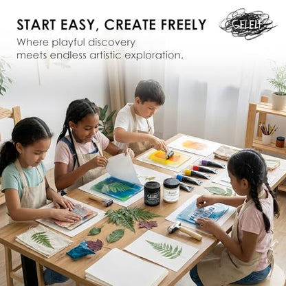 GELELF Large Size Gel Plate Upgraded Gel Printing Plate 18" x 24" - Non-Aging & Bubble-Free Reusable Gel Plates for Monoprinting, Card Making, Scrapbooking, Journaling, Home Decor - size: 18" x 24" | 45.7 x 60.9 cm
