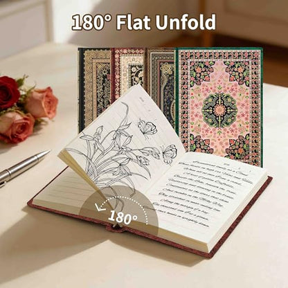 Mlife A6 Small Notebook,Lined Pocket Notebook Hardcover,Journaling Notebooks,192 Pages,100 GSM paper,3.74''* 5.5'',Mini Journal for Women and Man - color: A, size: A6 Lined