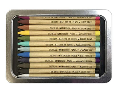 Tim Holtz Distress Watercolor Pencils Set 1, 2 and 3-36 Woodless Watercolor Pencils