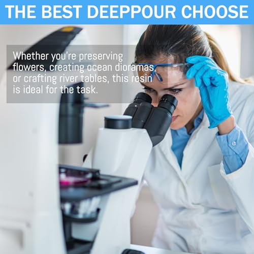Deep Pour Epoxy Resin 3 Gallon 2-4" Inch Pour Depth Low Viscosity Crystal Clear & High Gloss, Bubble-Free Casting 2:1 Mix Ratio Resin Kit for Wood River Table Wood Filler Bar Top Art Crafts - size: 3 Gallon
