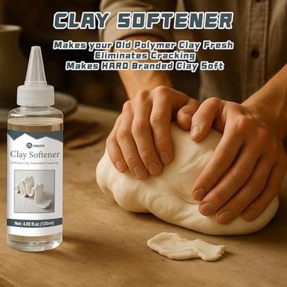 120ml Premium Polymer Clay Softener – Revive Hardened Clay, Enhances Flexibility & Adhesion, Adds Shine After Baking, Ideal for Ceramic Artists, Teachers & DIY Craft Lovers
