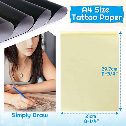 100 Sheets Tattoo Transfer Paper, Tattoo Stencil Kit 8 1/4" x 11 3/4"