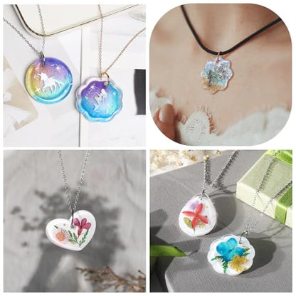 LET'S RESIN Keychain Resin Molds Silicone with Hole, 16 Cavities UV Resin Jewelry Pendant Mold for Beginner, Epoxy Resin Molds for Keychain Pendant Jewelry Making - color: Geometric Keychain Molds