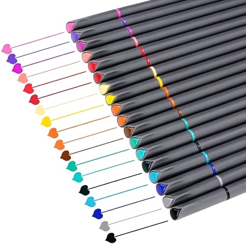 iBayam 18 Colors Journal Planner Pens, Office School Supplies, Fine Point Fineliner Drawing Art Markers for Bullet Journaling Scrapbook Notebook Writing Note Taking Calendar Stationary Adult Coloring - color: Multicolor, size: 1 Count (Pack of 18)