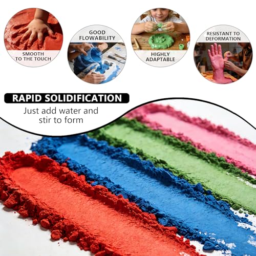 1 Pound Green Plaster - Plaster of Paris for Crafts Hand Mold Casting Kit Powder, Just Add Water - Gypsum Powder, Plaster Powder for Wedding, Mother's Day, Valentine's Day Gift (Green, 16 Ounces) - color: Green