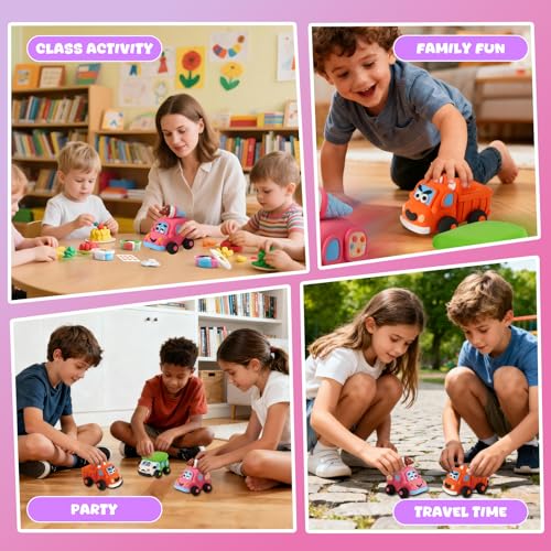 Air Dry Clay Kit for Kids - Pull Back Car Making, 3 Boxes Modeling Clay with Sculpting Tools, Base, Backing Board, Tutorial, Ultra Light & Soft, Non-Toxic & Safe, Creative DIY Arts and Crafts Toys - color: Fun Adventure Park