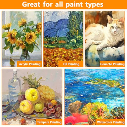 Koncci Canvas for Painting, 30 Packs(8x8, 8x10, 11.8x15.7), 3 MM Cotton Blank Canvases, Art Canvases Boards for Acrylic Paint, Oil Paint & Wet Water Art Media, Hobby Painters and Beginners - size: 30 Packs Mixed Size (20x20, 20x25, 30x40cm)