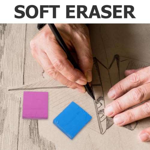 Kisangel 60pcs Kneaded Rubber Erasers: Colorful Drawing Kneadable Eraser - Back to School Supplies for Students Teacher Art Charcoal Pencils Sketching