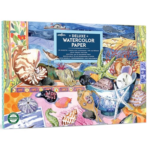 Watercolor Pad with Seashells by eeBoo - style: Seashells