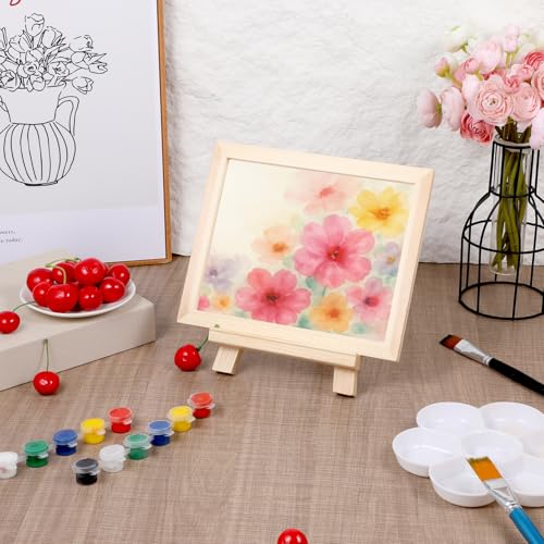 Xthrotsenk 8 Inch Small Easel for Painting Mini Easel Stand Small Tabletop Display Stand Wooden Picture Wooden Picture-Stand Artist Easels for Photos Paintings Crafts