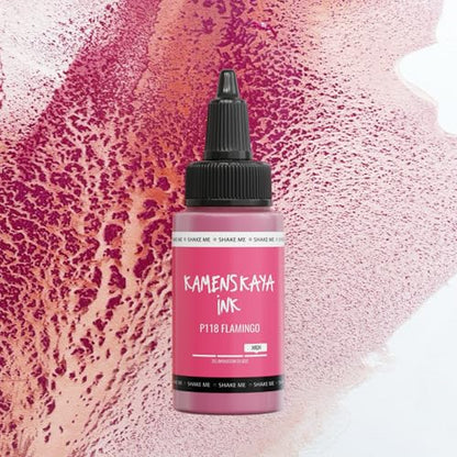 KAMENSKAYA Delaminating Alcohol Inks - Self-Splitting Alcohol Ink P-118 'Flamingo' - 1 fl oz (30 ml) - color: P-118 'Flamingo'