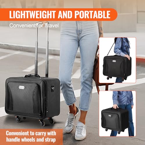 VEVOR Makeup Train Case Professional Makeup Storage Organizer Box Make Up Carrier for Women and Girls - style: Rolling Makeup Bag