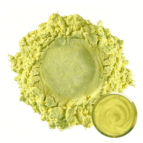Matio Mica Powder, 1.8oz/ 50g Pastel Yellow Pearlescent Effect Mica Powder for Epoxy Resin Natural Color Pigment for Soap Making, Bath Bomb, Candle Dye, Resin Craft, Paint,Nails,Jewelry, Slime Pigment - color: Pastel Yellow