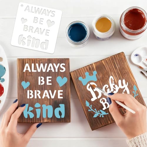 64 Pieces Small Onesie Stencils for Baby Shower, 3 Inch Reusable Baby Bib Stencil for Painting, Cute Animal Clothes T Shirts Template Kit for Fabric Canvas Craft DIY Home Decor(Baby Show) - style: Baby Shower