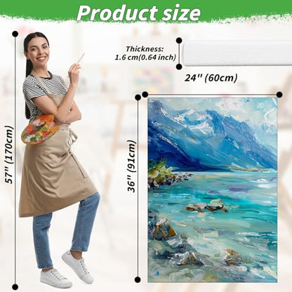 6 Pack Stretched Canvases for Painting 24x36 100% Cotton Large Canvas Boards for Painting Bulk, White Painting Canvas for Oil, Acrylic Paint & Other Painting Media - style: 24x36In-6 Pack