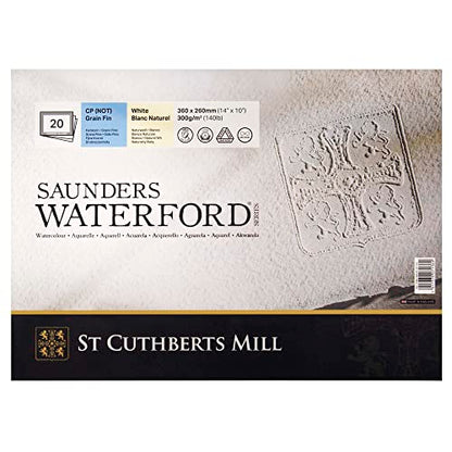 St Cuthberts Mill Glued Pad, Cotton, White, 10 x 14 inches - size: ['254 x 356 mm']