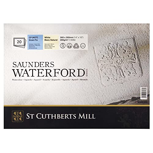 St Cuthberts Mill Glued Pad, Cotton, White, 10 x 14 inches - size: ['254 x 356 mm']