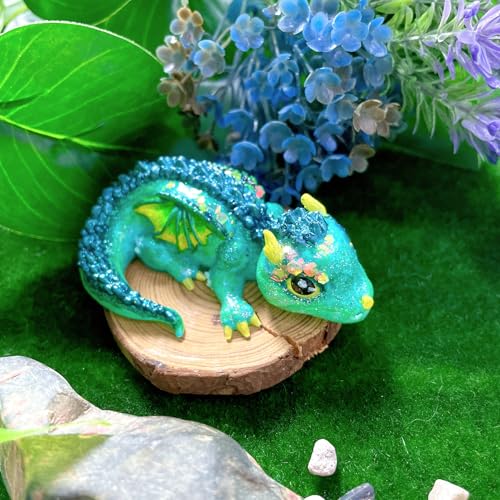 Resin Mold Wing Dragon for Epoxy, Plaster, Ceramic, Polymer Clay, Concrete, Cement Casting 3inch - color: Forest Dragon