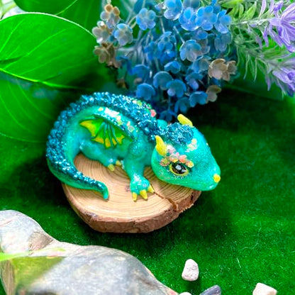 Resin Mold Wing Dragon for Epoxy, Plaster, Ceramic, Polymer Clay, Concrete, Cement Casting 3inch - color: Forest Dragon