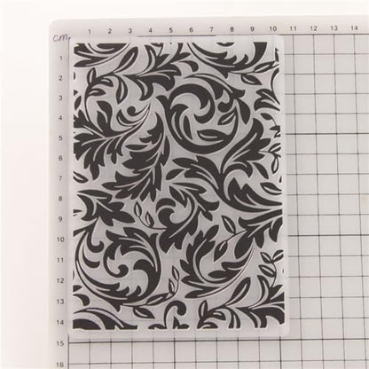Swirls Texture Plastic Embossing Folders for Cards Making Baroque Filigree Embossing Stencils for DIY Paper Crafts Scrapbooking Polymer Clay Decoration