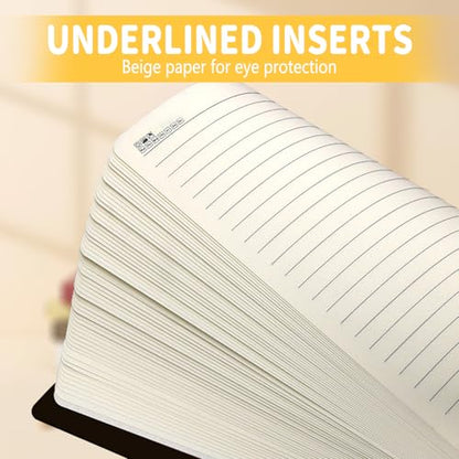 BoAn Spiral Notebook 2 Pcs 8.3 Inch x 11.2 Inch A4 Notebook 76 Pages/ 38 Sheets Soft Cover Spiral Notebook Journal Sketchbook Soft Kraft Cover Sheets for Students Office Business - size: 8.3" x 11.2"