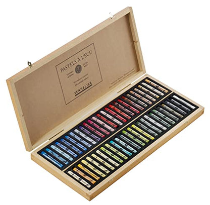 SENNELIER Extra-Soft French Pastel Full Stick Wooden Box Set for Professional Artists, 50-Colors