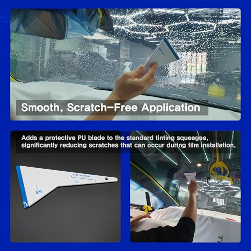 Window Tint Squeegee Kit – Professional Car Tinting Tools Set with PU Blade & ABS Handle, Scratch Free Squeegee for Window Tint, Vinyl Wrap, PPF & Auto Detailing
